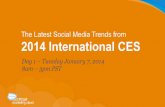Day 1 Social Media Engagement Trends at CES