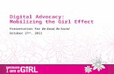 Digital advocacy mobilizing the girl effect