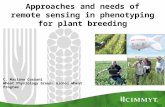 Approaches and needs of remote sensing in phenotyping for plant breeding