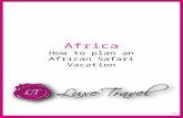 Africa how to plan an african safari vacation