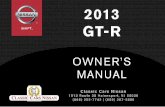 2013 GT-R OWNER'S MANUAL