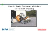 How to Avoid Common Mistakes  of Forklift Training