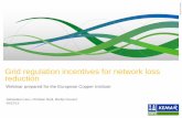 Regulatory incentives for reduction of network losses