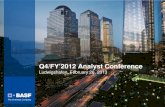 Charts BASF analyst conference FY 2012