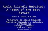 Adult-student Websites: A "Best of the Best" Review
