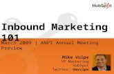 Inbound Marketing Volpe Hub Spot March 2009