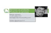 Services as products; products as services