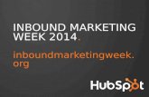Inbound Marketing Week 2014: 2nd to 6th June