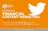 #CMWorld Twitter Chat with Mitch Joel on Financial Content Marketing