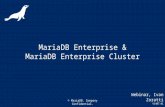 MariaDB Enterprise & MariaDB Enterprise Cluster - MariaDB Webinar July 2014