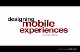 Designing mobile experiences