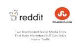 Slideshare  - Reddit and StumbleUpon Presentation