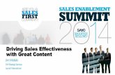 Driving Sales Effectiveness with Great Content