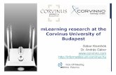mLearning research at Corvinus University of Budapest