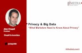 Privacy & Big Data: "What Marketers Need to Know About Privacy"