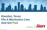Filing a Mechanics Lien in Harris County, Texas