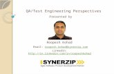 QA/Test Engineering Perspectives