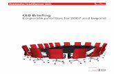 CEO Briefing: Corporate priorities for 2007 and beyond