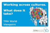 TMA World Viewpoint: Working Successfully Across Cultures