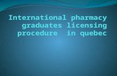 International pharmacy graduates licensing procedure  in quebec