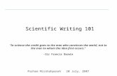 Scientific Writing 101