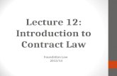 Lecture 12 contract law