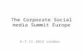 The corporate social media summit europe