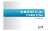 Negotiation in B2B relationships