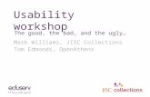 Usability workshop: the good, the bad and the ugly