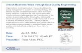 Data-Ed Webinar: Data Quality Engineering