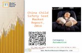 China Child Safety Seat Market Report, 2014