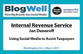 BlogWell DC Social Media Case Study: Internal Revenue Service, presented by Jan Deneroff