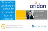 How to Set Up a Program Portfolio for an Executive Team in SharePoint by Atidan and BrightWork