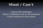 Must can't ppt for sentences
