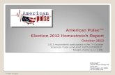 American Pulse Election 2012 Homestretch Report