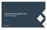 Considering a Digital Future