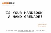 2013 is your handbook a hand grenade