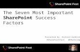 SharePoint Fest Denver - The Seven Most Important SharePoint Success Factors