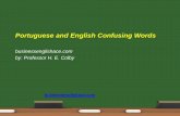 Portuguese English Confusing Words - Falsos Cognatos