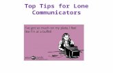 Top tips for lone communicators