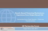 Results-Based Financing Mechanisms: Experience from Output-Based Aid