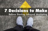 7 Decisions to Make