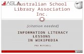Information Literacy Lessons in Wikipedia