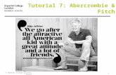 Tutorial 7 - Abercrombie & Fitch