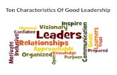 10 Qualities of a Leader
