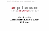 zpizza Crisis Comm Plan