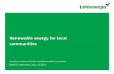 Renewable energy for local communities