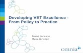 Developing Vocational Education and Training Excellence - From Policy to Practice