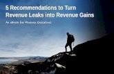 5 Recommendations to Turn Revenue Leaks into Revenue Gains