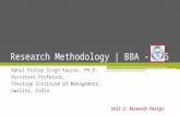Research Design | Research Methodology | BBA - 406 | Unit 2